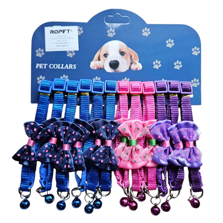 Set 12 zgarzi cu fundita ROPET®, Reglabil, PVC / PP, Multicolor