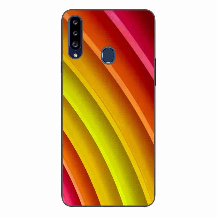 A tok kompatibilis a Samsung Galaxy A20S Silicon Gel Tpu Pattern Abstract Stripes termékkel