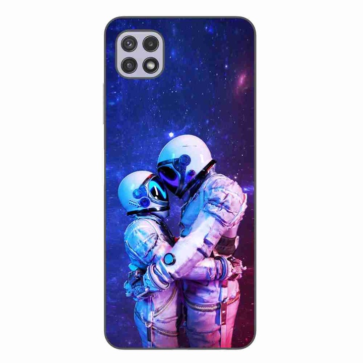 Husa compatibila cu Samsung Galaxy A22 5G Silicon Gel Tpu Model Astronauts Couple