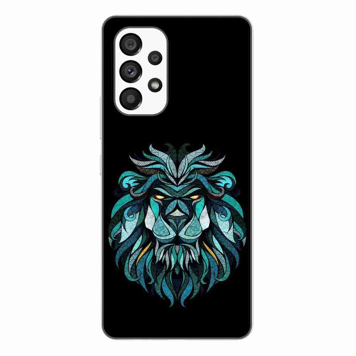 Калъф, съвместим с Samsung Galaxy A53 5G Силиконов гел Tpu Pattern Abstract Lion