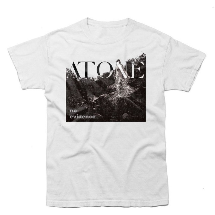 Tricou Atone, Print DTG, cu maneca scurta, Alb, Bumbac 100%