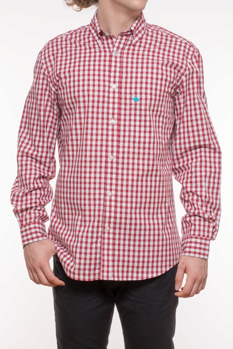 Camasa cu maneca lunga INDEEWAY, roz, Rosu/Alb