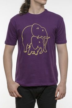 Tricou INDEEWAY, bumbac violet Tricou INDEEWAY, bumbac violet