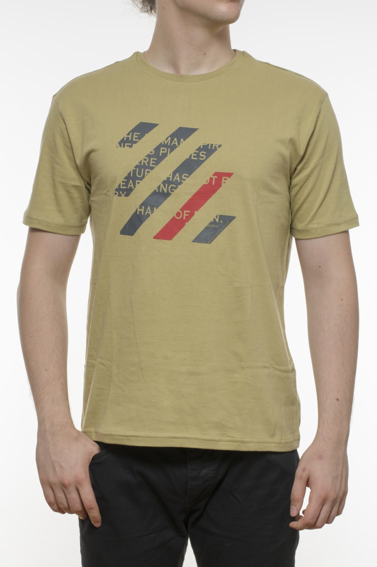 Tricou barbati INDEEWAY, bumbac, Kaki