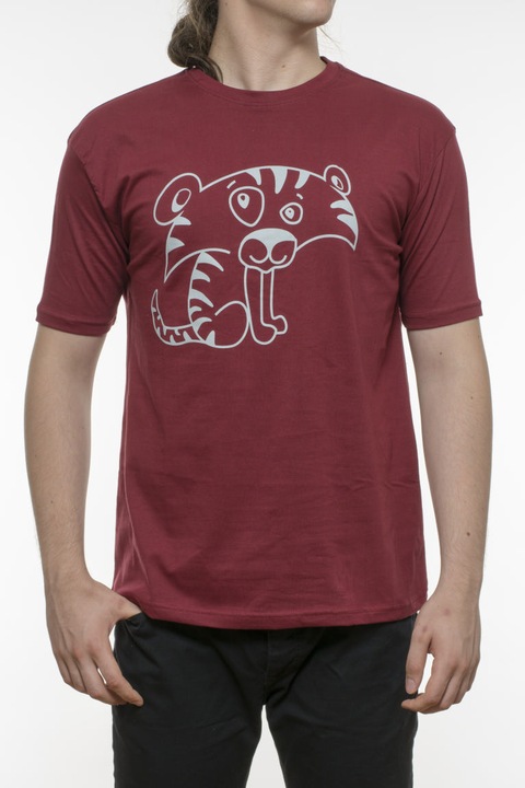 Tricou INDEEWAY bumbac, grena, Visiniu