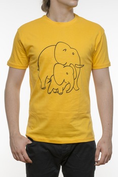 Tricou INDEEWAY, bumbac, galben, Galben Tricou INDEEWAY, bumbac, galben, Galben