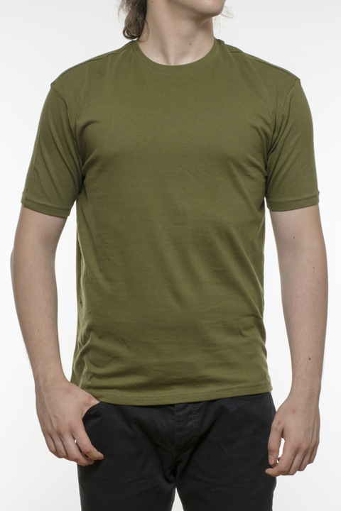 Tricou clasic, INDEEWAY, bumbac, oliv, Verde masliniu