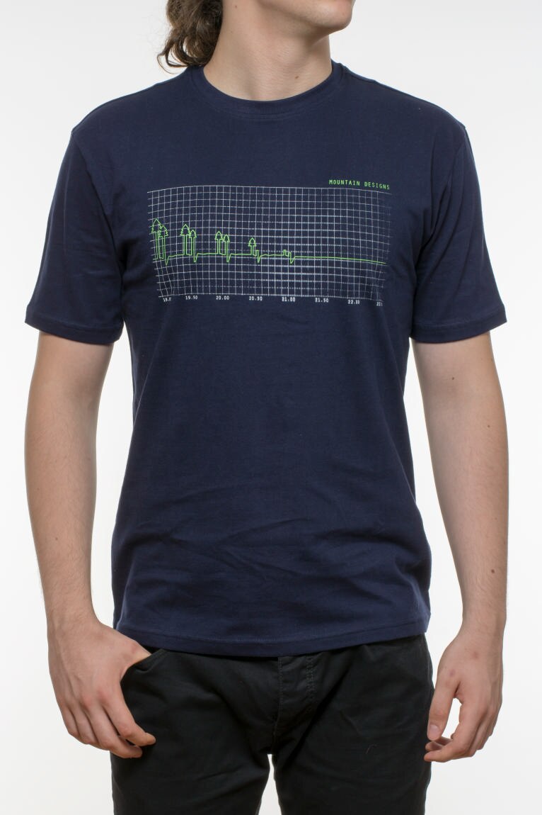 Tricou barbati, INDEEWAY, bumbac, albastru inchis, Albastru inchis