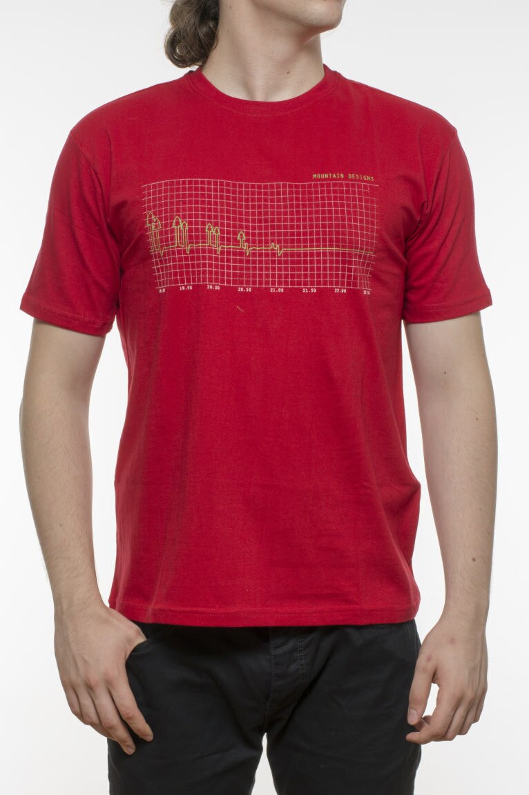 Tricou INDEEWAY, bumbac, rosu inchis