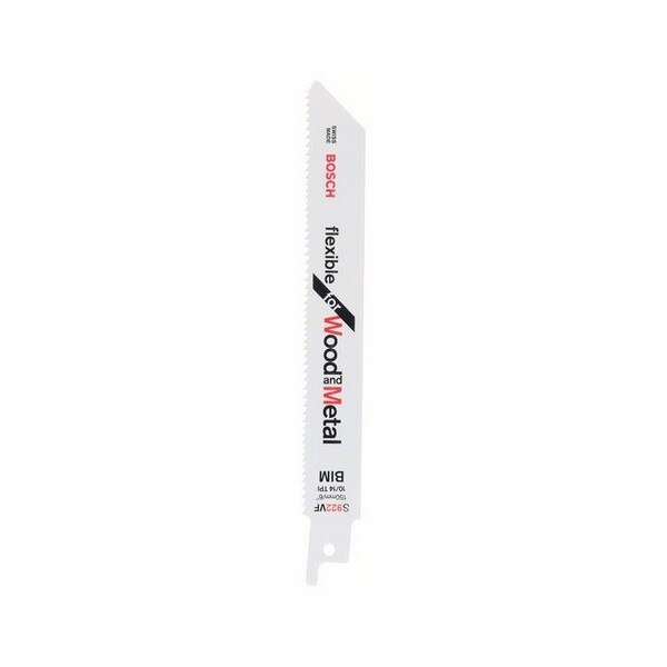 Set 5 panze de ferastrau Bosch S 922 VF sabie pentru lemn cu metal, Flexible for Wood and metal, 150 mm
