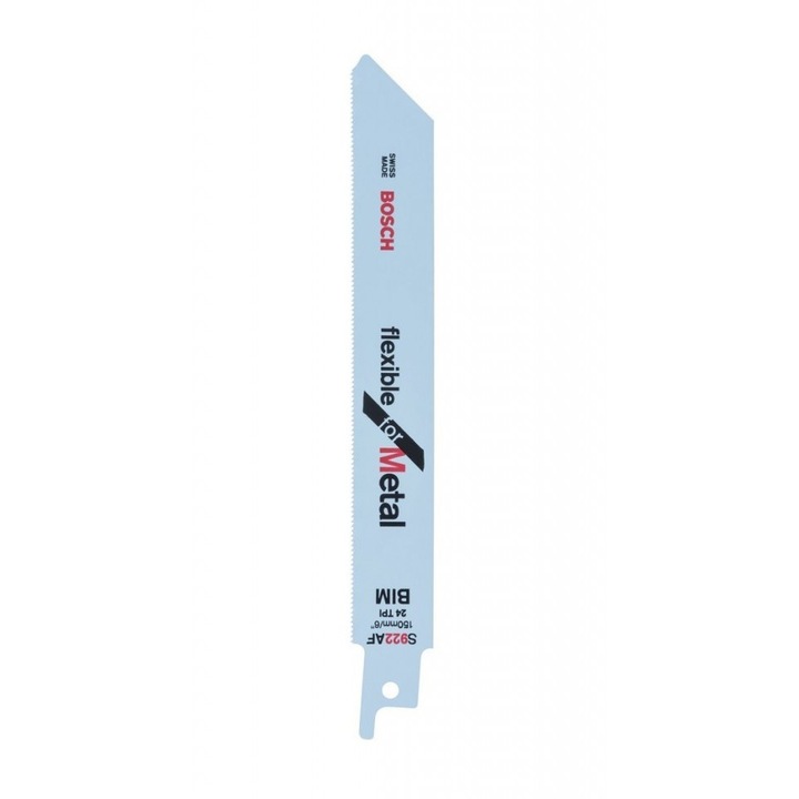 Set 5 panze de ferastrau Bosch S 922 AF pentru metal, Flexible for metal, 150 mm