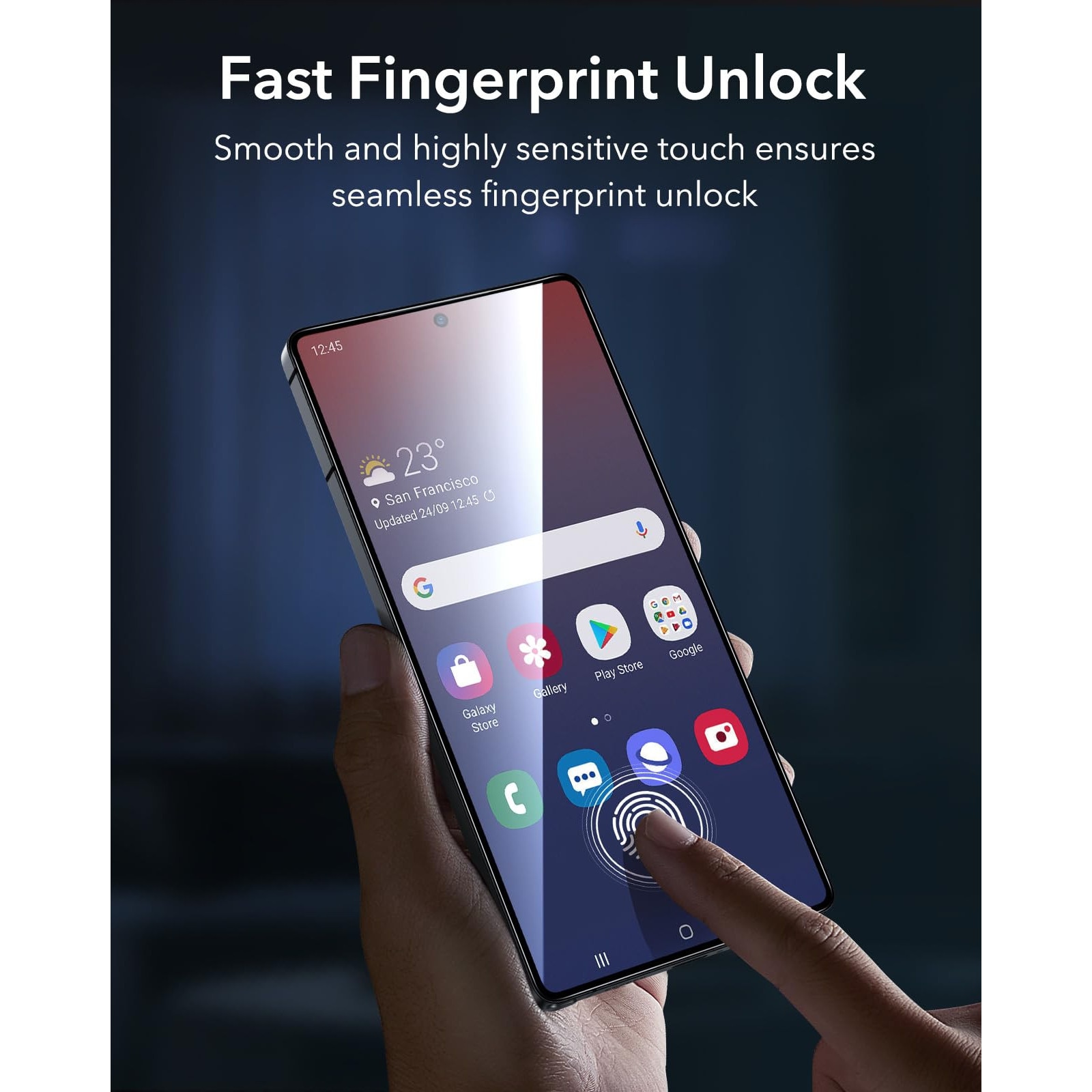 Folie de Protectie pentru Samsung Galaxy S25 Ultra, cu kit de aplicare instanta si functie automata de indepartare a prafului, din sticla securizata 9H+, claritate super HD, tratament oleofobic si anti-amprente