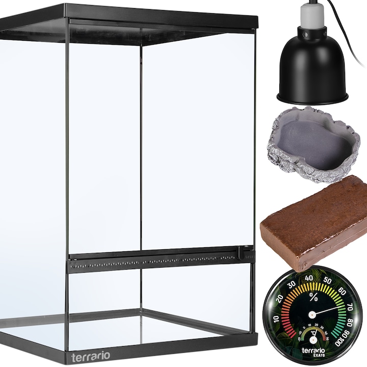 Terariu, Terrario Oasis Verde 10, set complet, 30x30x45 cm