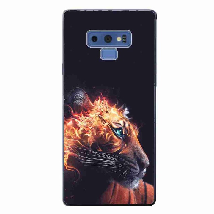 Калъф, съвместим със Samsung Galaxy Note 9 Silicon Gel Tpu Модел Flameborn Tiger