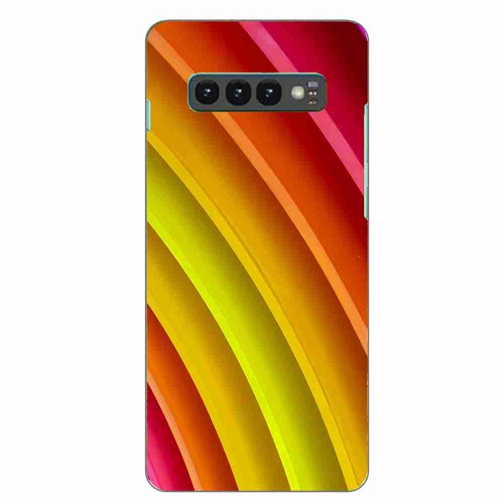 Калъф, съвместим с Samsung Galaxy S10 Plus Silicone Gel Tpu Pattern Abstract Stripes