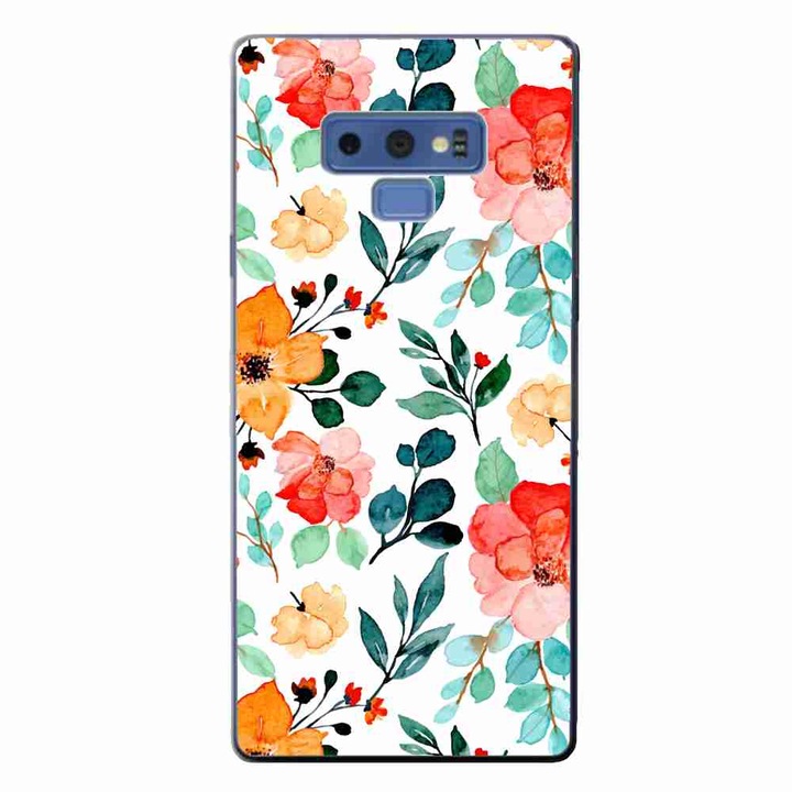 Husa compatibila cu Samsung Galaxy Note 9 Silicon Gel Tpu Model Painted Flowers