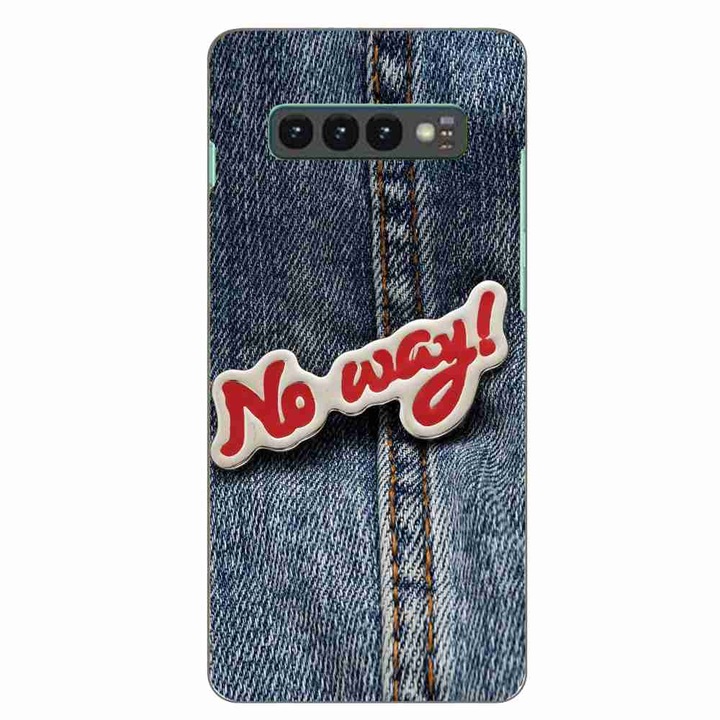 Калъф, съвместим с Samsung Galaxy S10 Plus Silicone Gel Tpu Модел No Way Jeans