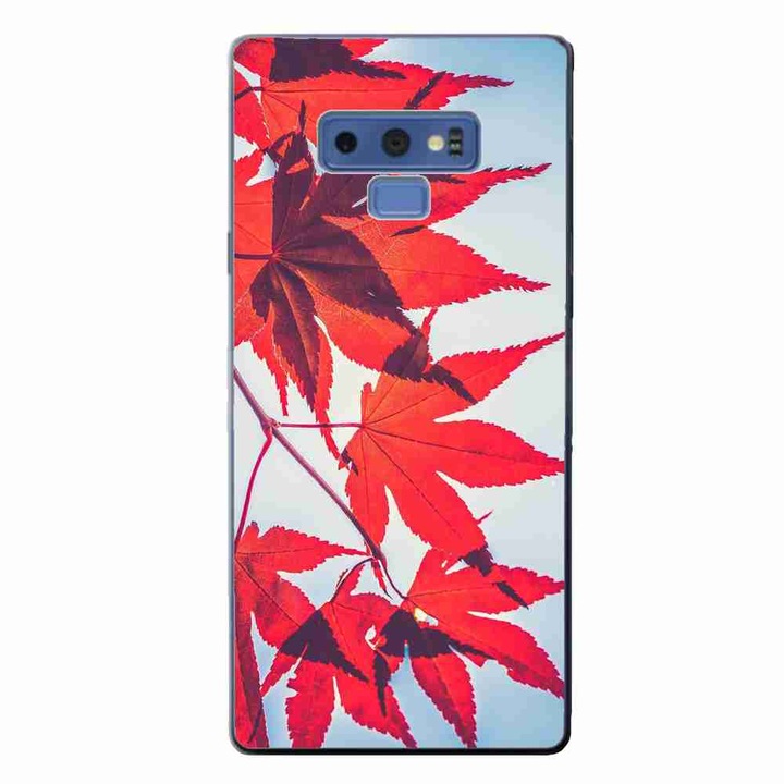 Husa compatibila cu Samsung Galaxy Note 9 Silicon Gel Tpu Model Frunze de toamna
