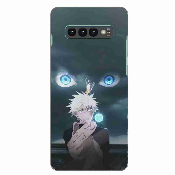 Калъф, съвместим с Samsung Galaxy S10 Plus Silicone Gel Tpu Pattern Jujutsu Kaisen Six Eyes