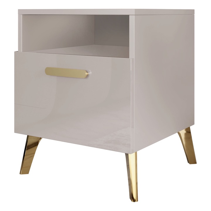 Noptiera Rostiw 1SZ, MIRJAN24, casmir / casmir lucios + auriu, 38x40x47 cm