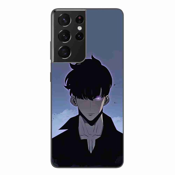 Husa compatibila cu Samsung Galaxy S21 Ultra Silicon Gel Tpu Model Solo Leveling Sung Jin-Woo