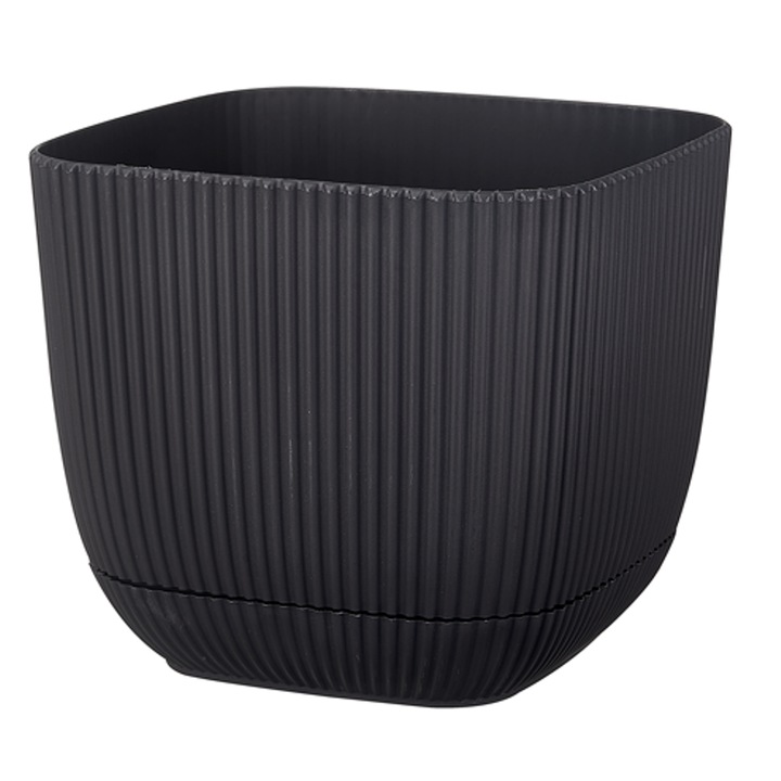 Саксия HORECANO HOME, квадрат, №4 - 19.3x19.3xh17cm 4L, антрацит