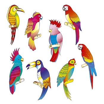 Decor Pasari Tropicale Widmann 5059U Decor Pasari Tropicale Widmann 5059U