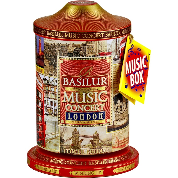Чай Basilur Music Concert London, Черен, Метличина, Амарант, Шоколад и бергамот, 100 гр