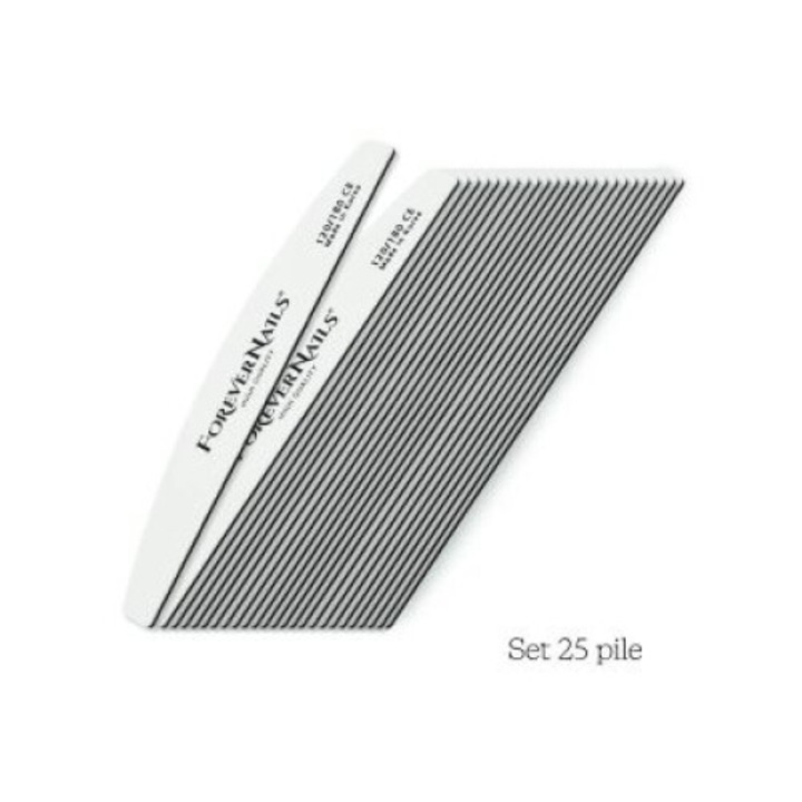 Kit pile ForeverNails semiluna 120/180 (25 buc)