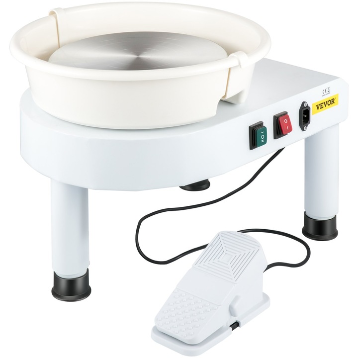 Roata electrica de ceramica VEVOR GCJX, Putere 450W, Control pe pedala