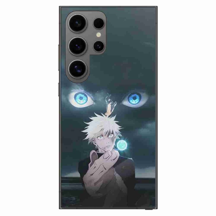 Husa compatibila cu Samsung Galaxy S24 Ultra Silicon Gel Tpu Model Jujutsu Kaisen Six Eyes