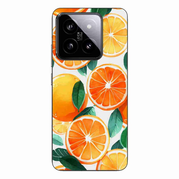 Кейс съвместим с Xiaomi 14 Silicone Gel Tpu Модел Портокали