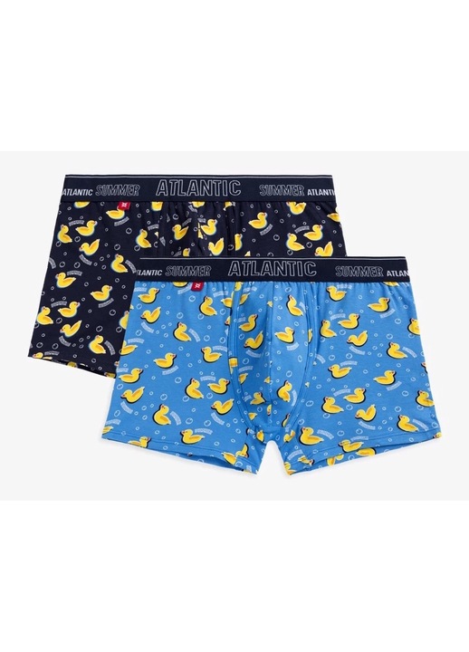 Комплект от 2 мъжки боксерки Atlantic, 2MH-066, сини/тъмносини, 2XL INTL