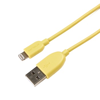 Cablu de date Serioux, Lightning-USB, MFI, 1m, Yellow