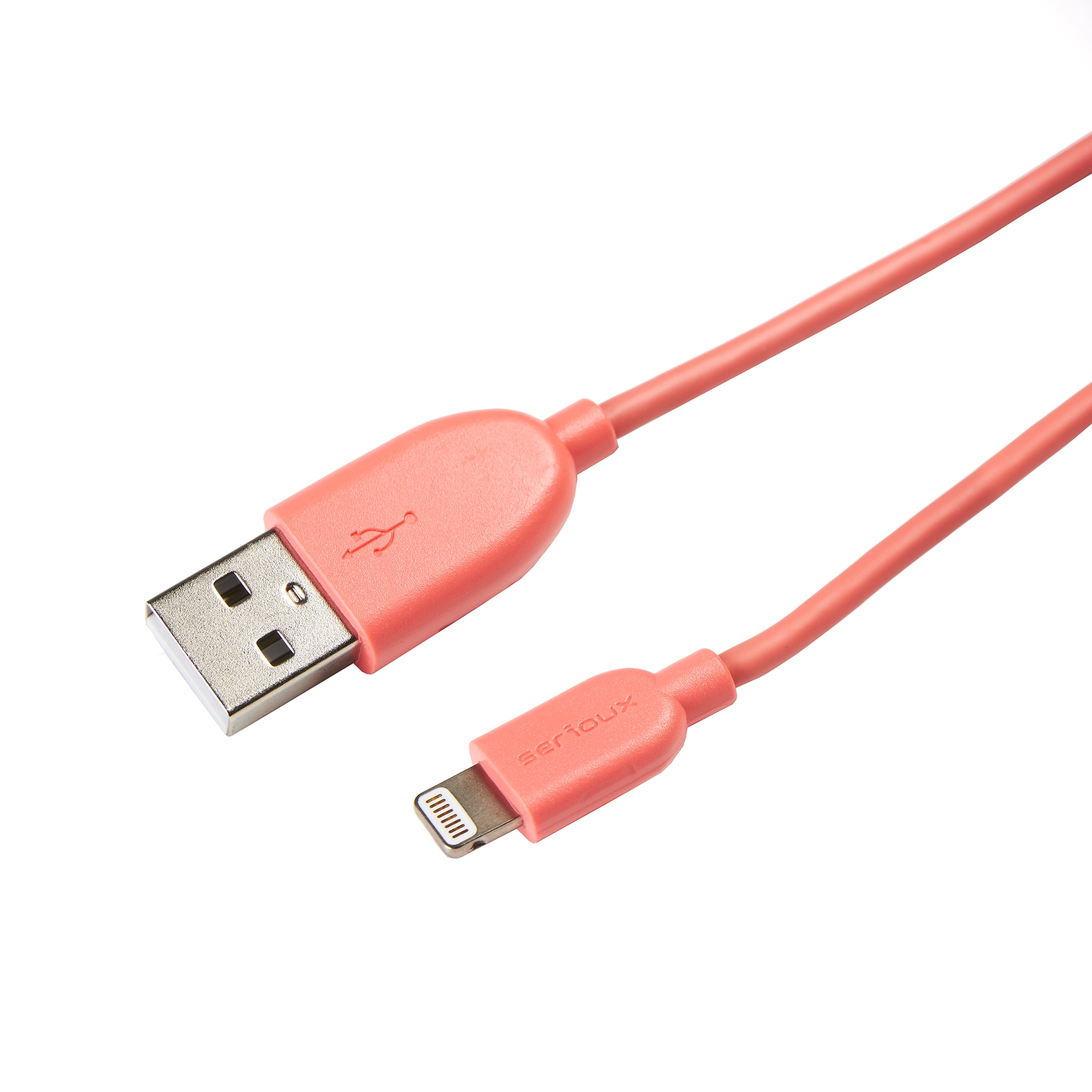 Cablu de date Serioux, Lightning-USB, MFI, 1m, Pink