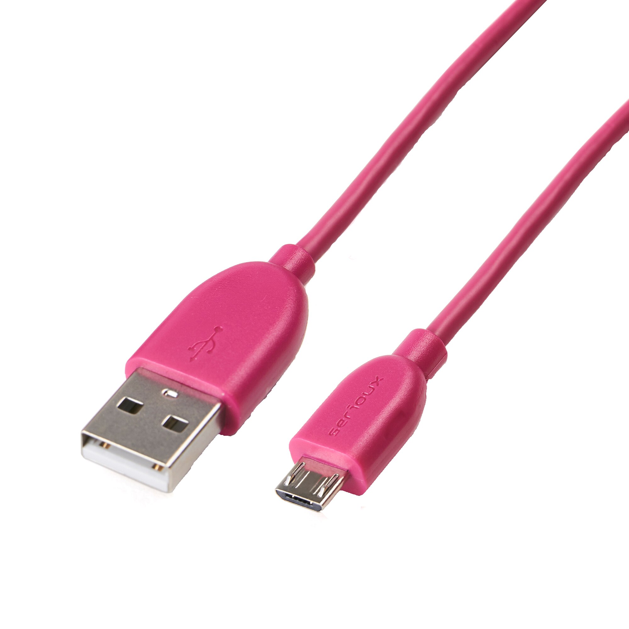 Cablu de date Serioux, MicroUSB-USB, 1m, Pink