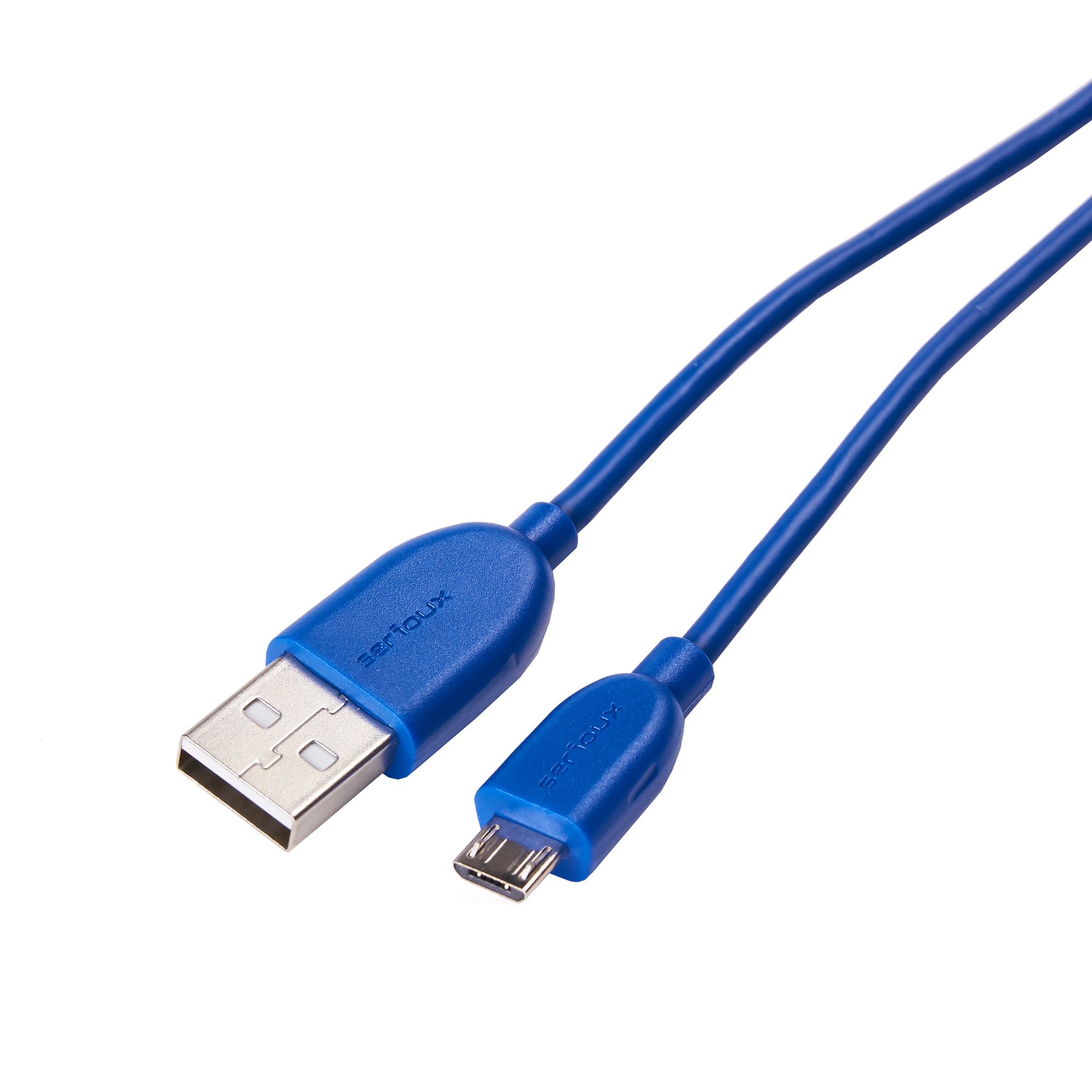 Cablu de date Serioux, MicroUSB-USB, 1m, Blue