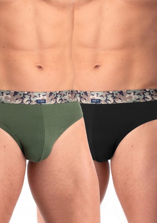 Set 2 boxeri KEY, masliniu/negru, bumbac