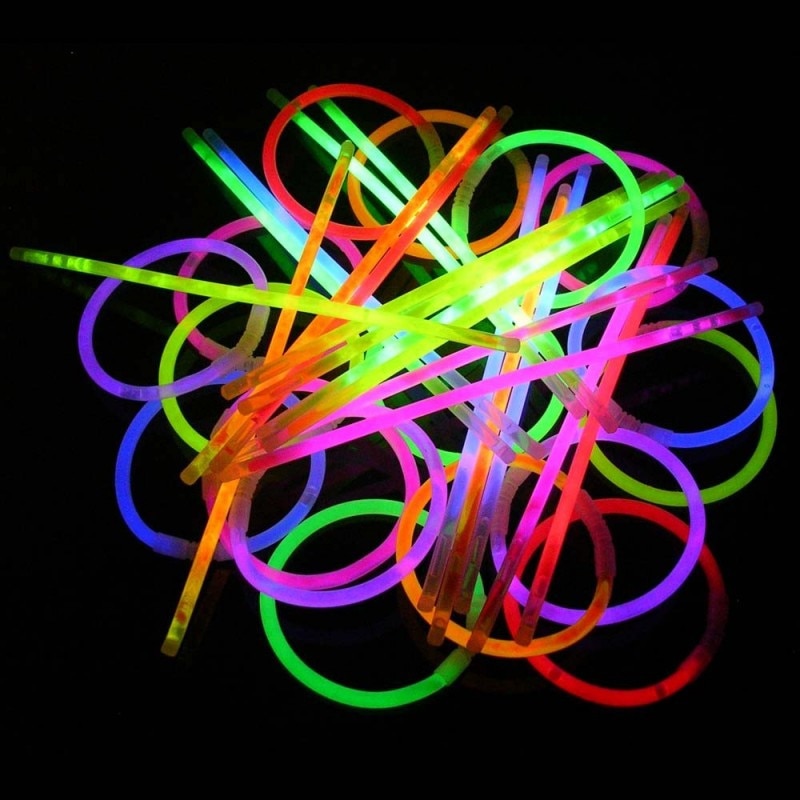 Set 100 Betisoare luminoase Glow Sticks, galbene - eMAG.ro
