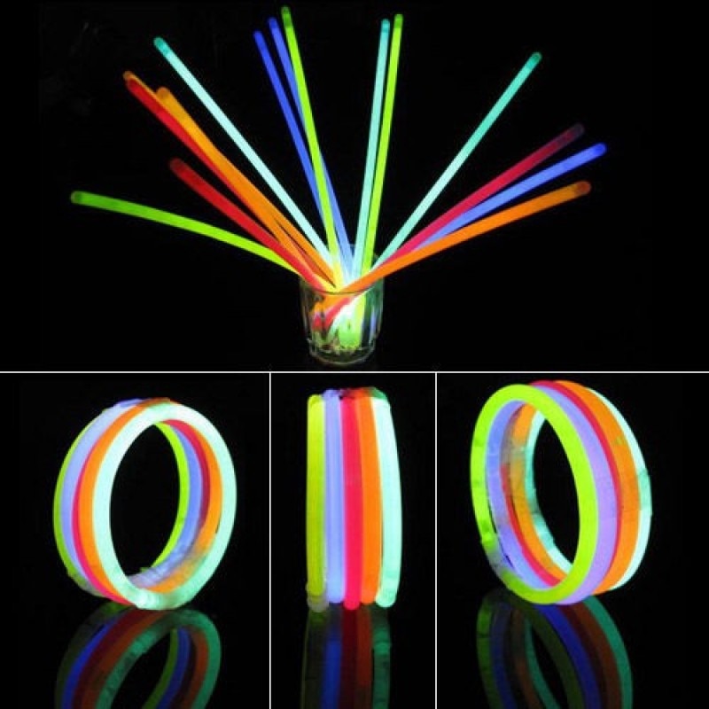 Set 100 Betisoare bratari luminoase Glow Sticks, ProCart, albastre -
