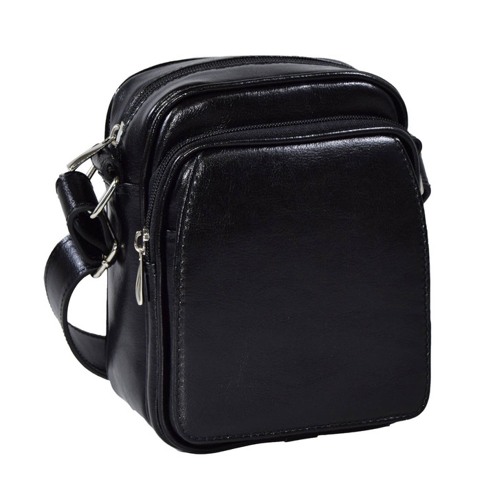 Fekete bőr övtáska, MAGAZINULDEGENTI, hétköznapi 03