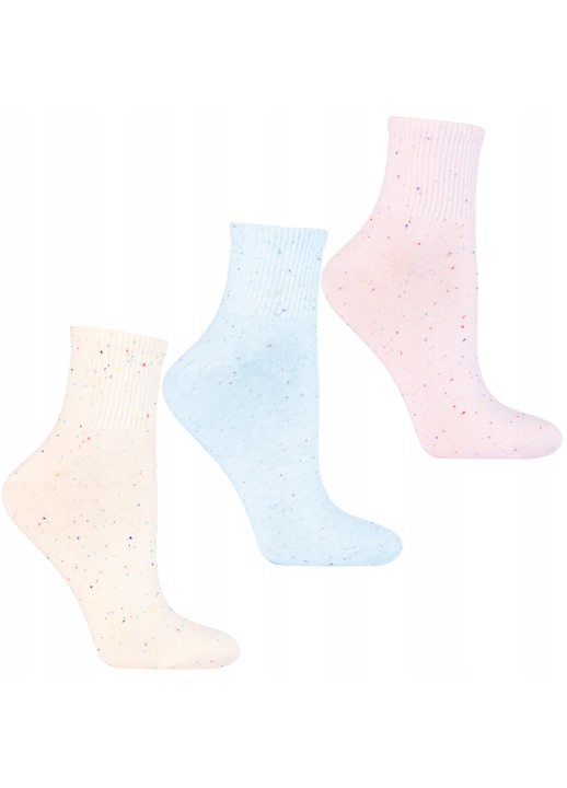 Дамски чорапи Moraj комплект 3 чифта пастелни цветове памук 38-41 EU