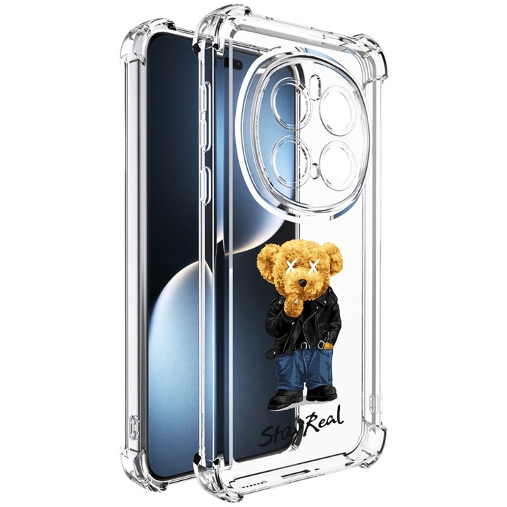 Удароустойчив калъф за honor magic7 pro, airbag pro, чист, останете истински