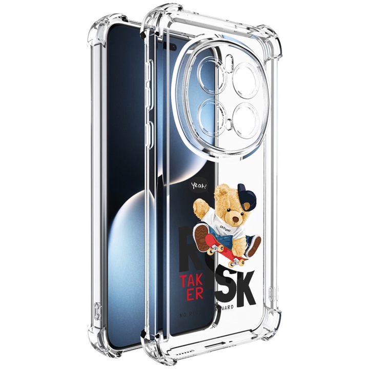 Удароустойчив калъф за honor magic7 pro, airbag pro, clear, risk taker