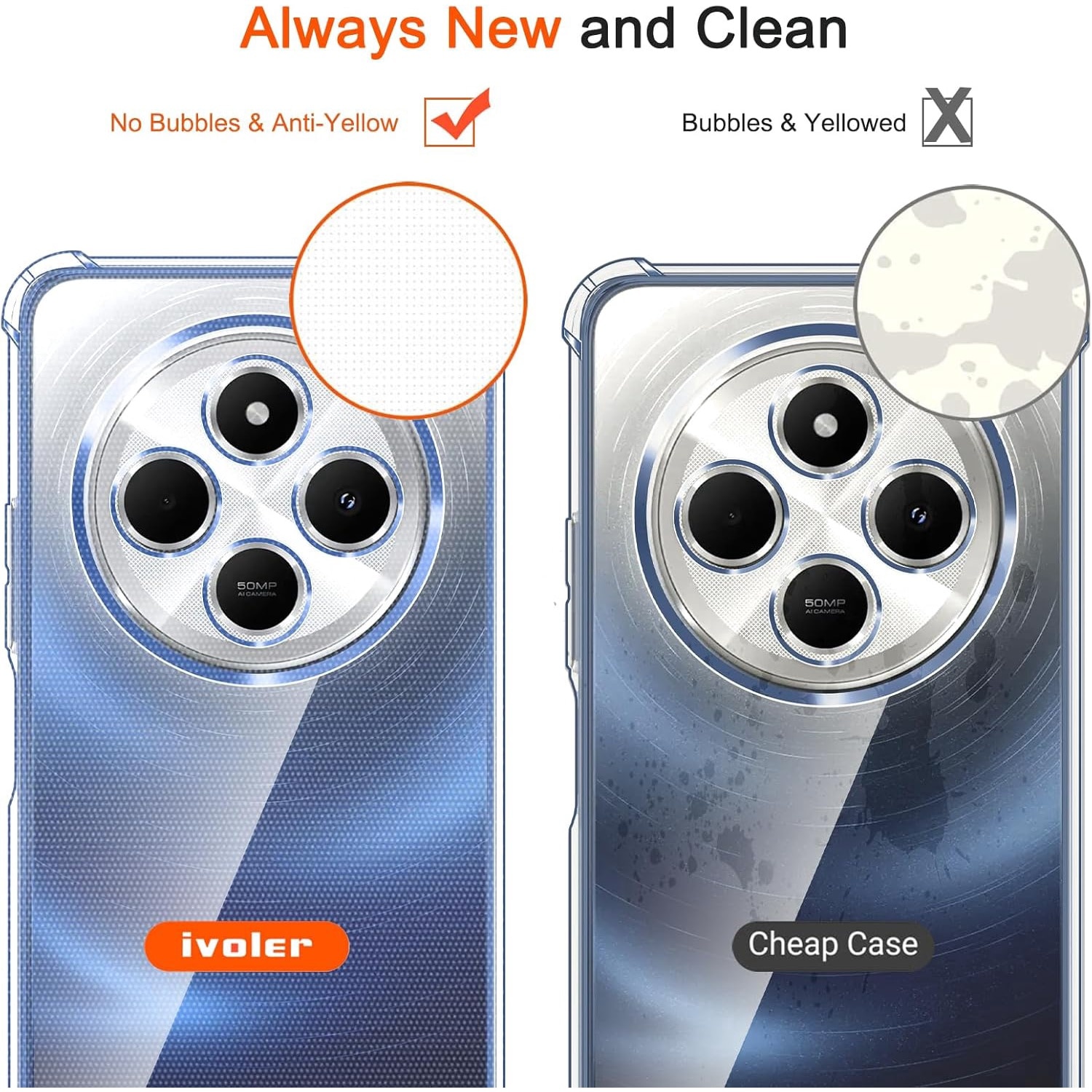 Husa Anti soc, transparenta compatibila cu Xiaomi Redmi 14C