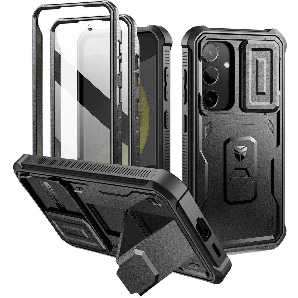 Husă Dexnor pentru Samsung Galaxy S24, 2 rame, neagră
