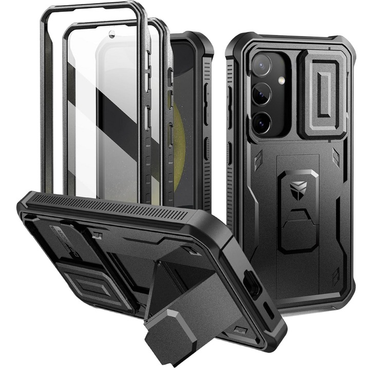 Husă Dexnor pentru Samsung Galaxy S24, 2 rame, neagră