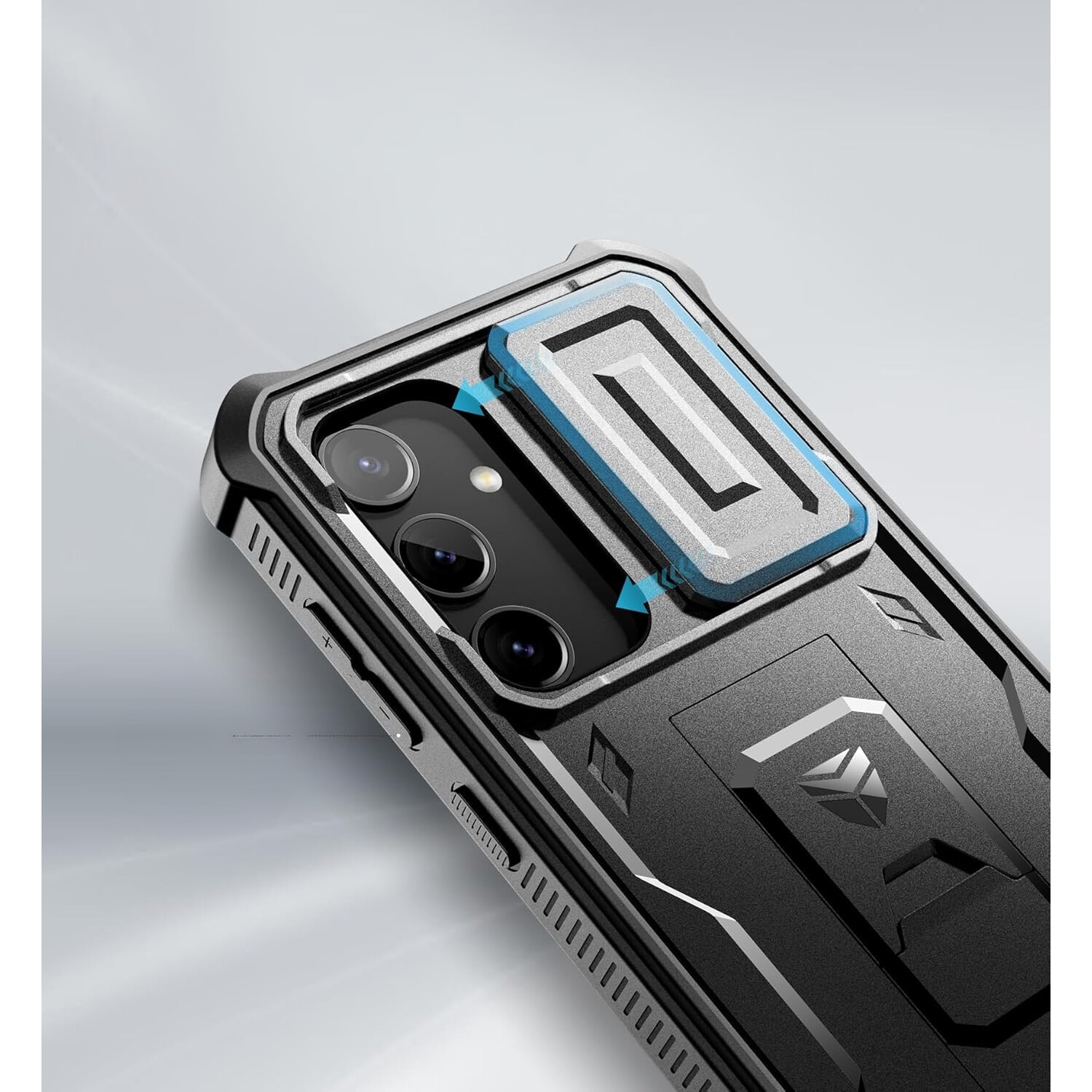 Husă Dexnor pentru Samsung Galaxy S24, 2 rame, neagră