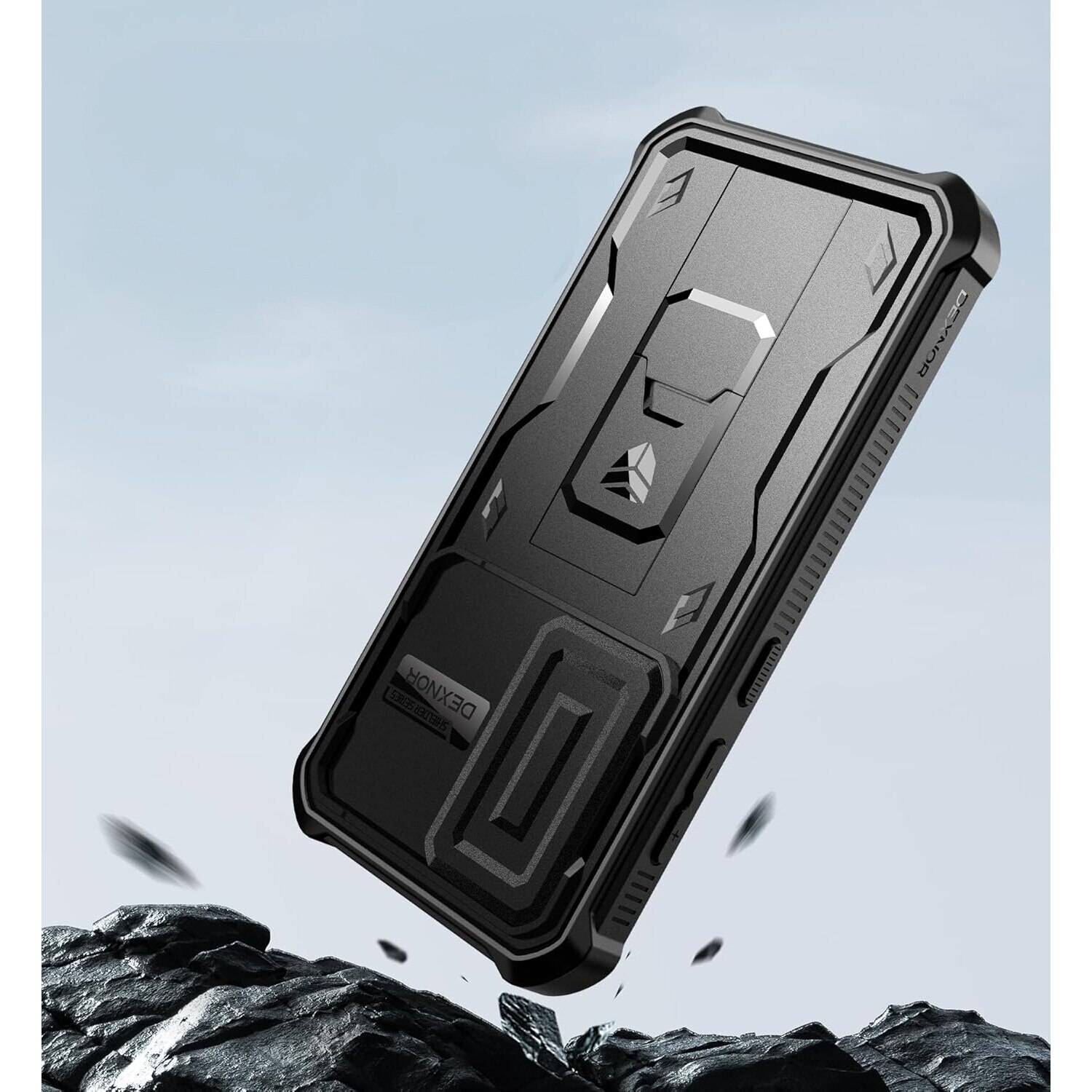 Husă Dexnor pentru Samsung Galaxy S24, 2 rame, neagră