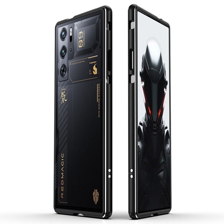 Husa pentru ZTE nubia Red Magic 9 Pro / 9 Pro+ / 10 Pro / 10 Pro+ 5G, Armor Bumper, Negru / Argintiu